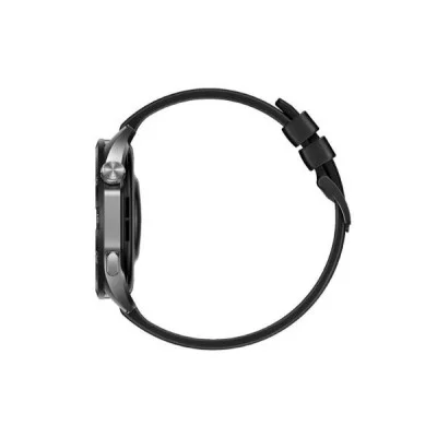 Huawei Watch Gt4, 46Mm Stainless-Steel Body Leather Strap - Black
